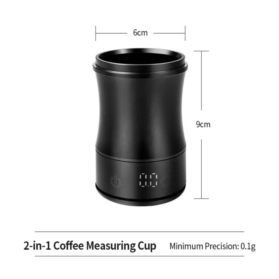 Portable 58mm 2 IN 1 Coffee Scale Magnetic Base LED Display Dosing Scale Cup Removable Compact Digital Scale Home Cafe