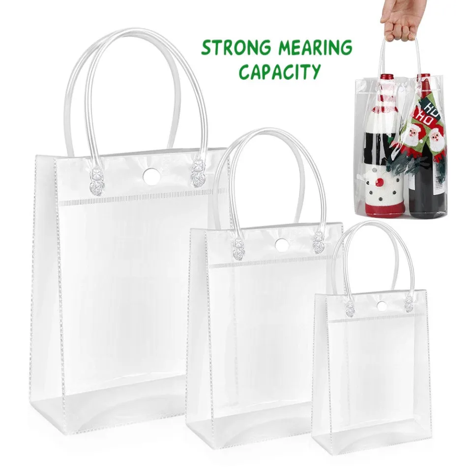 Small clear plastic tote bags on sale