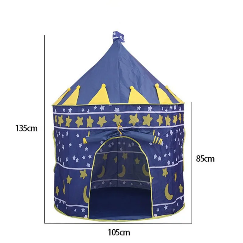 Kids Tent Toy Princess Playhouse Toddler Play House Pink And Blue Castle  for Kid Children Girls Boys Baby Indoor Outdoor Toys Foldable Playhouses 