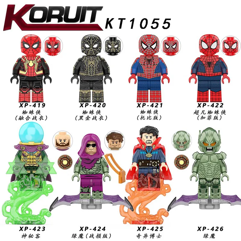 8pcs set Marvel Spider Man No Way Home Action Figures Brock Mysterio PS4 Spider Man Iron SpiderMan Building Blocks Bricks For Children Gift Toys KT1055 Daraz.pk