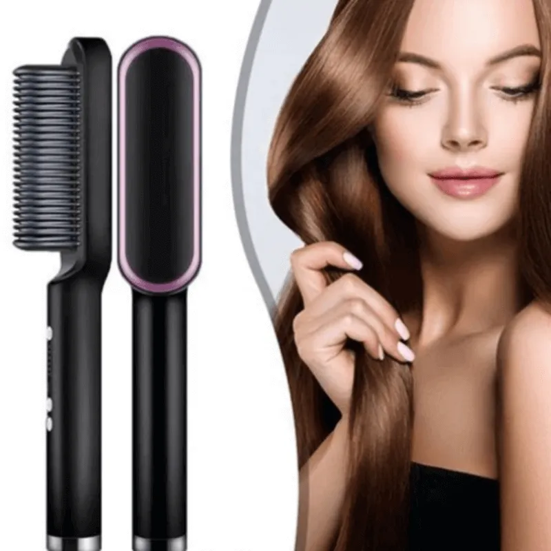 New hair straightener brush hotsell