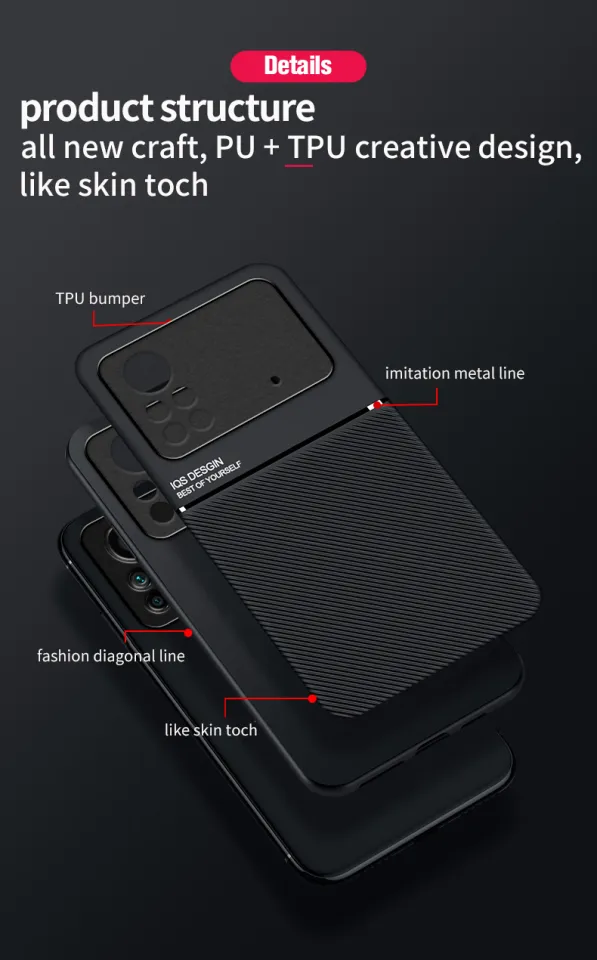 KANSi Cover per Xiaomi POCO X4 Pro 5G, Vetro Temperato [2 Pack] Custodie Silicone TPU 360° Rotante Anello Magnetica Anello Ring Supporto Bumper - Blu