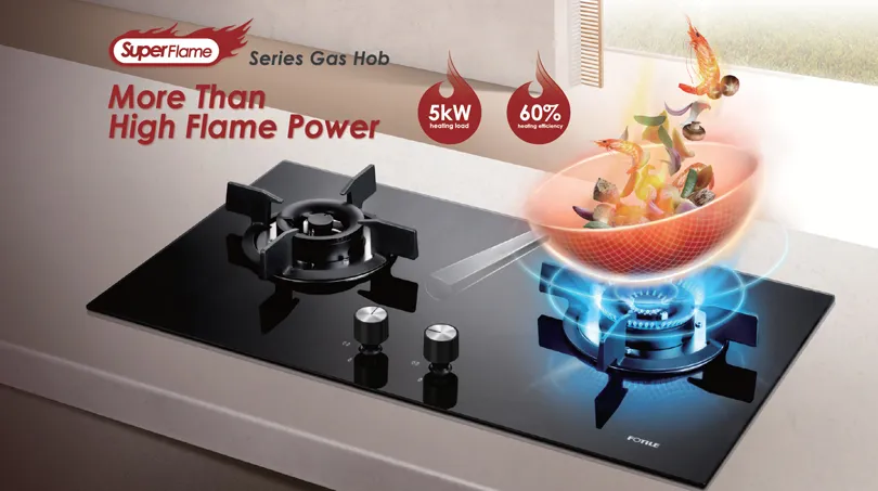 Fotile Built-in Gas Hob GHG78312 Burners Super Flame
