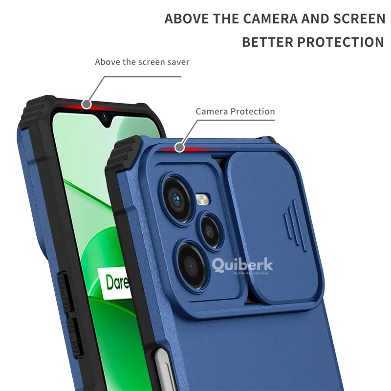 SEEKOO Cover Portafoglio In Pelle Premium Per Realme C35 / Narzo 50A Prime - Con Slot Per Carte E Supporto - Antiurto E Blocco RFID - Blu