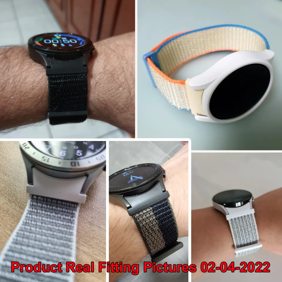 High Quality Curved No Gap Sport Nylon Loop Band Strap Velcro Strap For Samsung Galaxy Watch