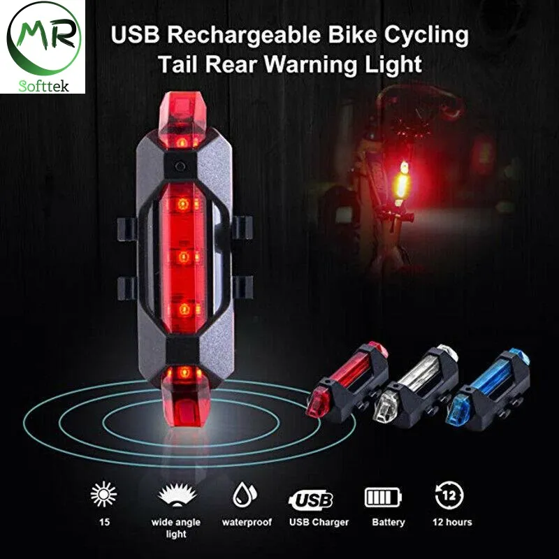 rechargeable bike tail usb tail light