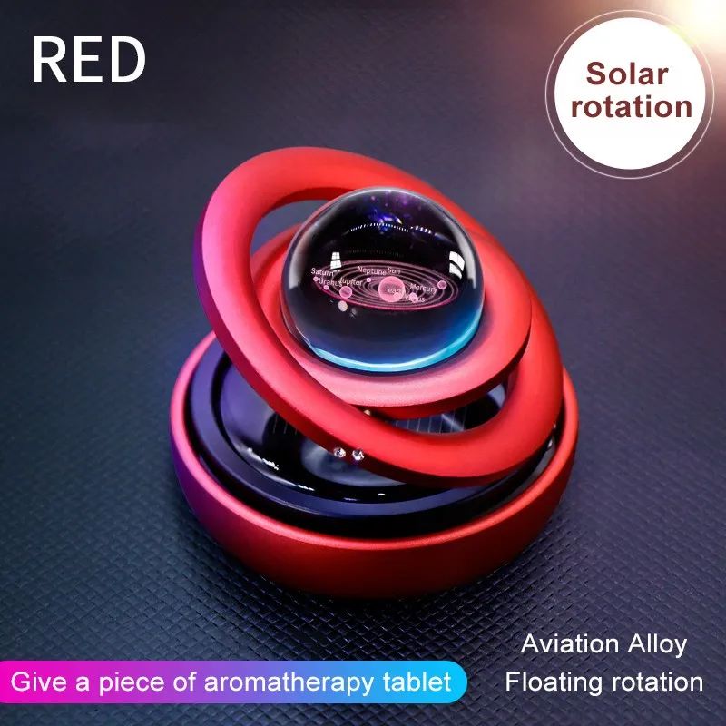 Double Ring Solar Rotating Car Aromatherapy