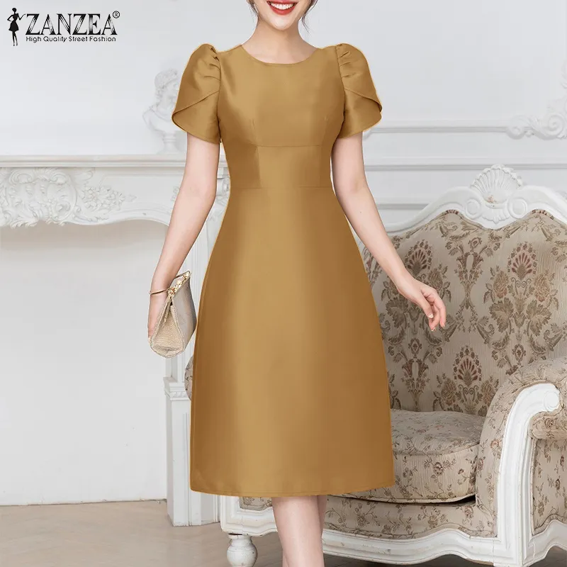 green emerald velvet dress Floral Elegant Office Dress 2021 Summer Korean Style Mini Dress Simple Puff Sleeves High Waist Tight Party Dress Women CX2695 / S main image 0