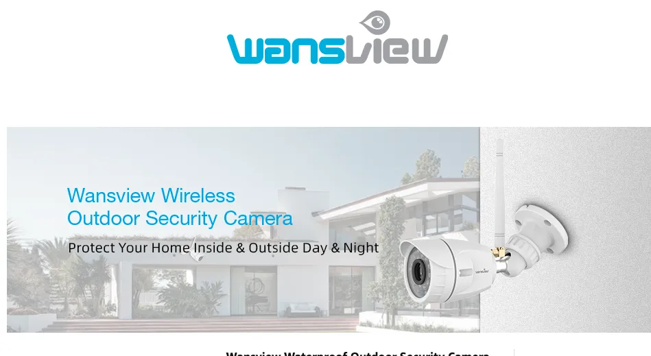 Outdoor Security Camera, wansview 1080P Wireless WiFi Home