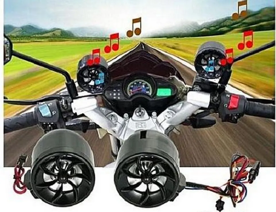 Motorcycle Bike Speaker MP3 Speakers Audio Sound Motorcycle Bike MP3  Speakers Also For Security alarm System