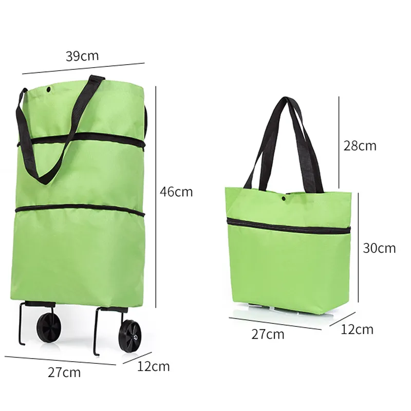 Foldable grocery bag with wheels sale