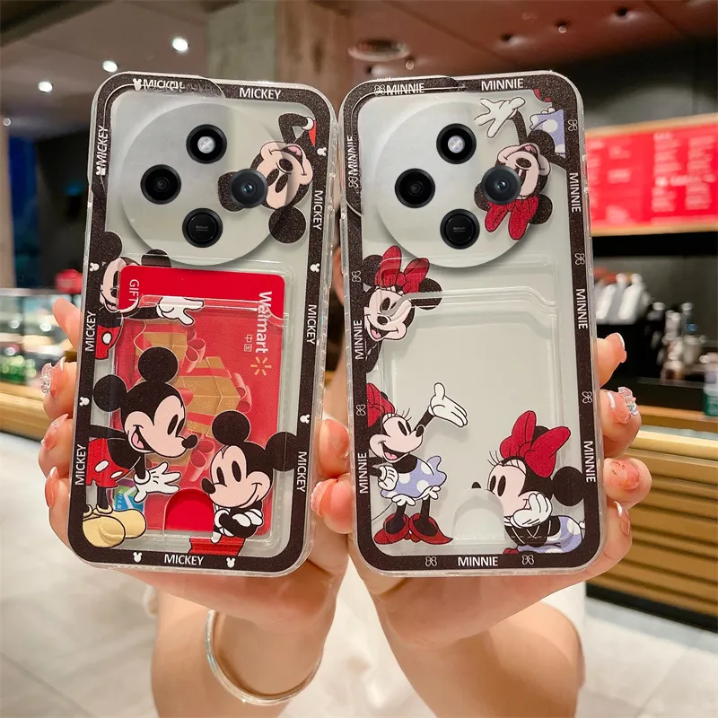 New Phone case Redmi 14C Back cover Card Holder Wallet Mickey and