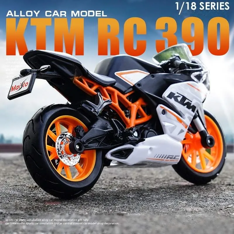 Maisto 1:18 KTM RC 390 Die-Cast Motorcycle Bike Model Toys For