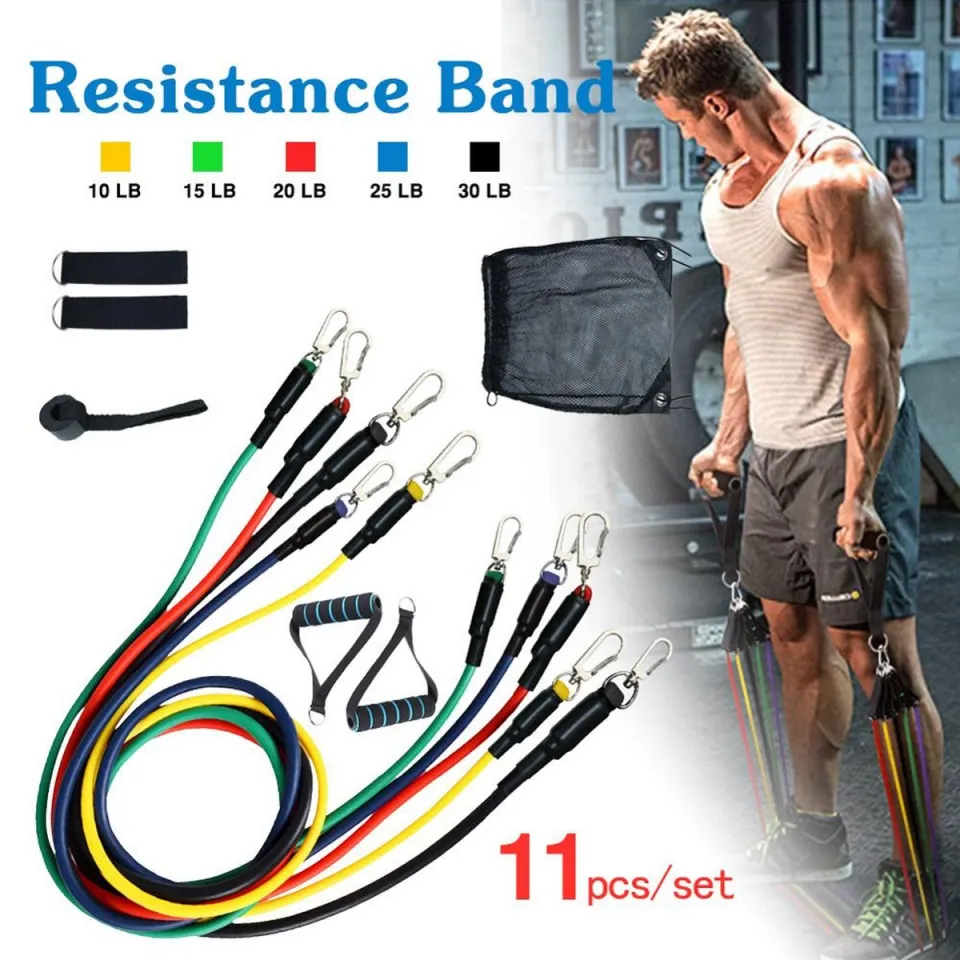 Resistance Bands Set 11 Pack Workout Bands,Include Exercise