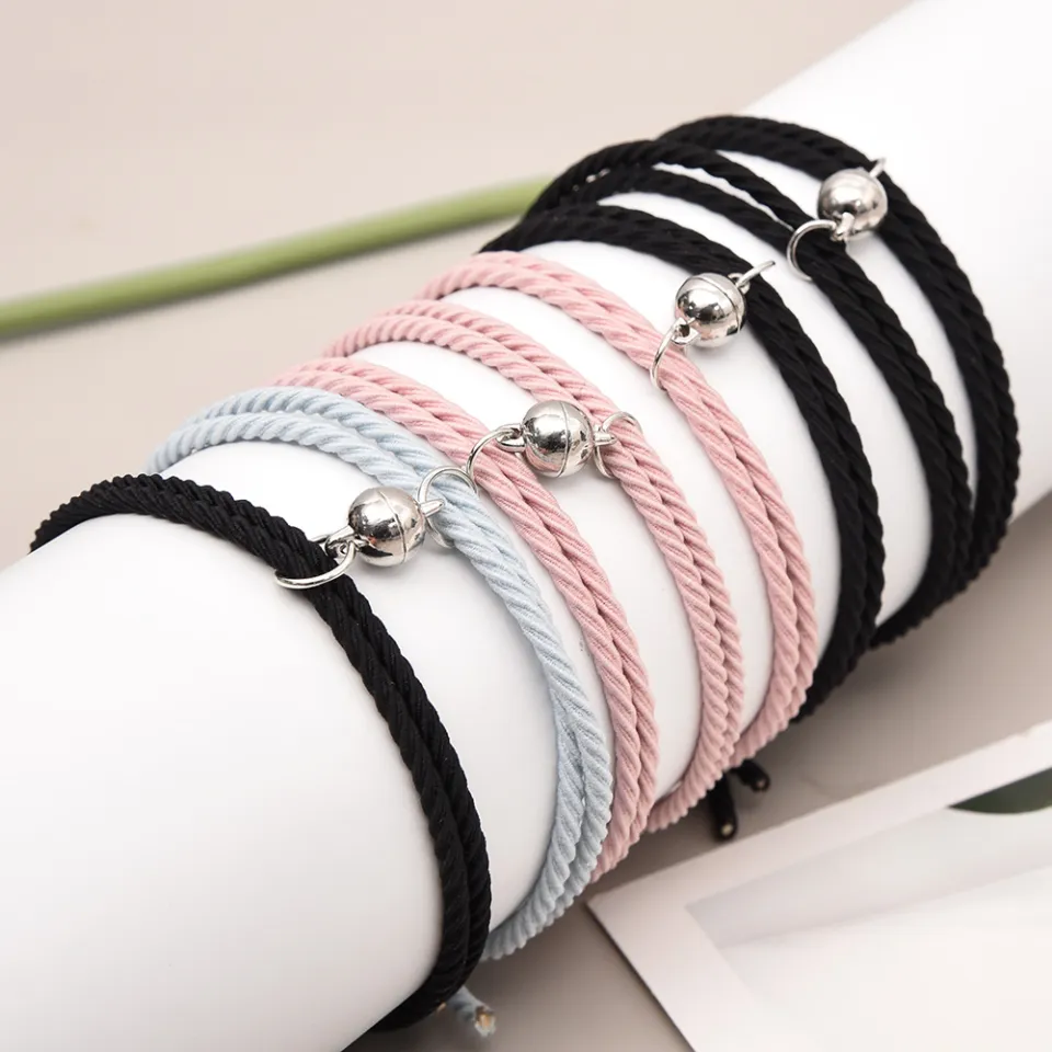 1Pair Couple Bracelets for Lover Friendship Bracelets Braid Rope