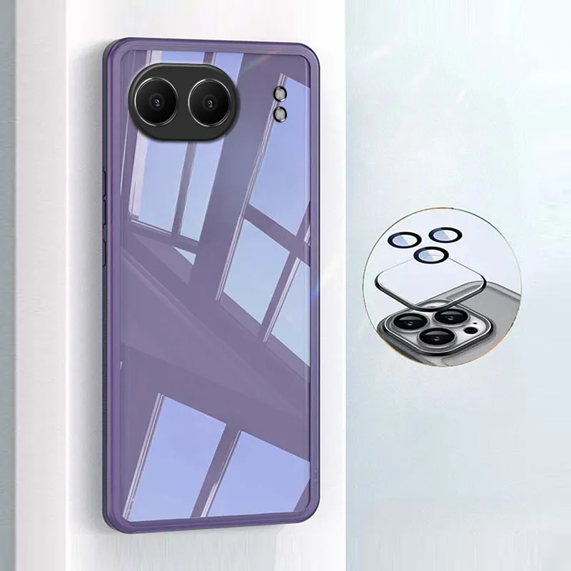 Cover OnePlus Nord 4 Con 2 Pellicole Vetro Temperato - Custodia Con Protezione Fotocamera Scorrevole E Anello Supporto - Verde