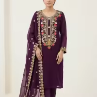 Exclusive Embodary Three-Piece Salwar Kameez for Women - Stylish Dress