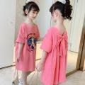 Girl Dress Kids Baby Clothes 2023 New Arrive Spring Summer Short Sleeve Princess Casual Long Style School Uniform Dresses Children for 4 5 6 7 8 9 10 11 12 13 14 Years.
