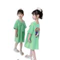 Girl Dress Kids Baby Clothes 2023 New Arrive Spring Summer Short Sleeve Princess Casual Long Style School Uniform Dresses Children for 4 5 6 7 8 9 10 11 12 13 14 Years.