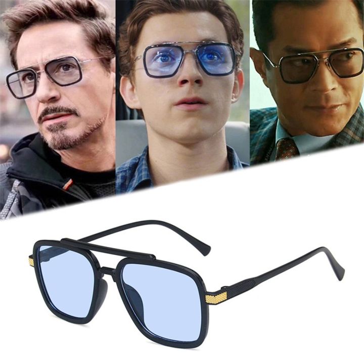 Tony Stark Men's Sunglasses Iron Man 3 Beauty Learning Metal Sunglasses.
