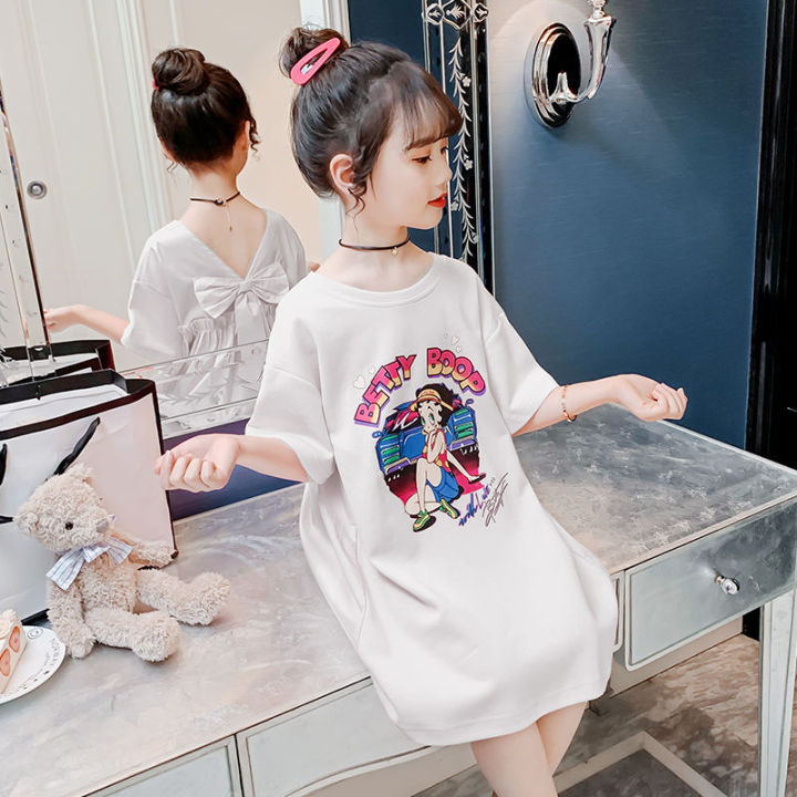 Girl Dress Kids Baby Clothes 2023 New Arrive Spring Summer Short Sleeve Princess Casual Long Style School Uniform Dresses Children for 4 5 6 7 8 9 10 11 12 13 14 Years