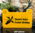【Sell-Well】 Electric Fence Signs Plastic Caution Farm Home Poultry Goat Horse 10 Pieces. 