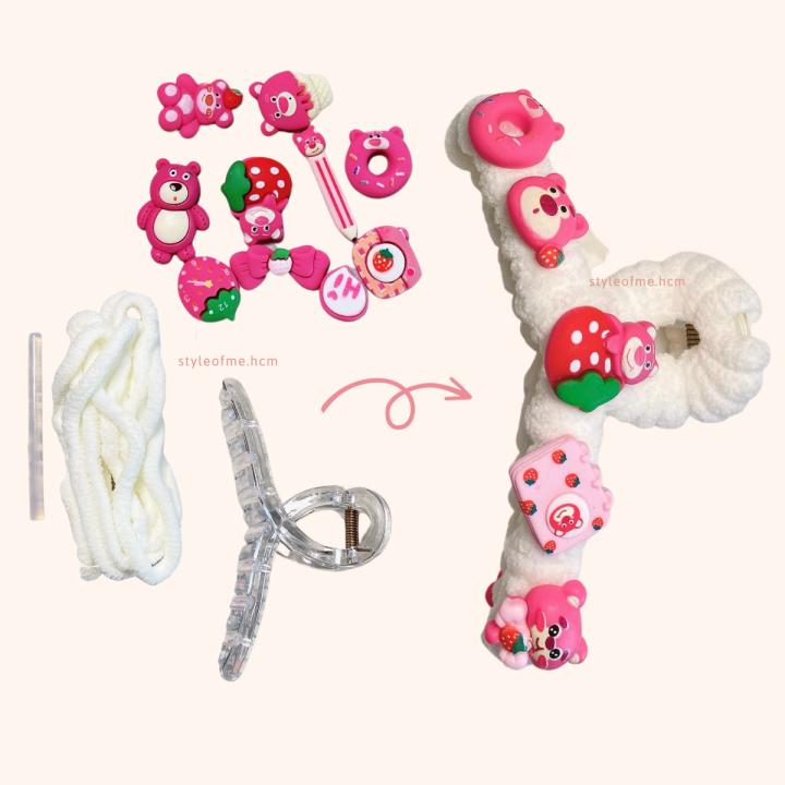 DIY Hair Clip Stickers with 10 Cute Charm Ingredients