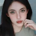 [Power 0.00~-8.00]Mrs.H Contact Lens 1Pair Stray 14.2mm Contact Lenses with Color Lens Grey Blue Lens/6 Months Use After Opening. 