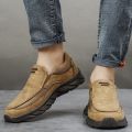 Men Leather Casual Shoes Breathable Loafers Men Sneakers 2024 New Male Comfortable Leather Flat Footwear Sneakers Men Shoes.
