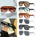 Hiking 1pcs Oversized Square Anti Light Glasses Women Men Thick Frame Brand Eyewear Female Fashion Chic Polygon Black Shades. 