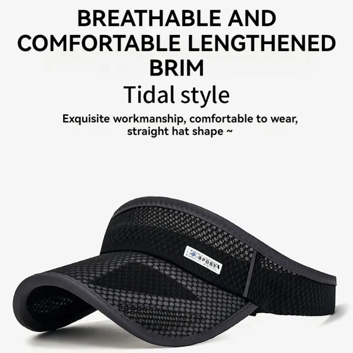 GTUBIKE%20Stretchy%20Visor%20Long%20Brim%20Empty%20Top%20Hat%20Summer%20UV%20Protection%20Men%20Sun%20Hats%20Cycling%20Running%20Sports%20Golf%20Visor%20Cap%20-%20Image%203