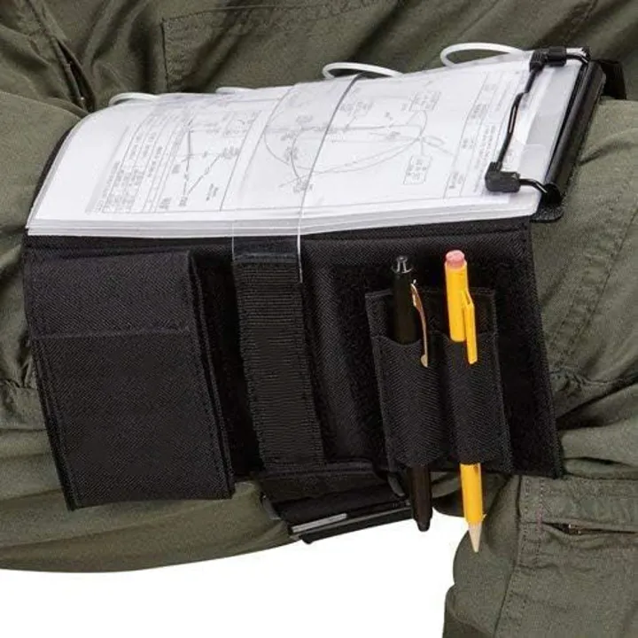 Aviation Pilots Chart Knee Board Black Legging Notepad & Plastic Clip ...