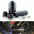 1 set 76mm 3 inch Universal Car Cold Air Filter Carbon Fibre Feed Enclosed Intake Induction Pipe Hose Kit. 