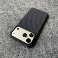 Shockproof Frameless Carbon Fiber Hard Phone Case for IPhone Air 17 16 15 14 Plus 13 12 11 Pro Max Leather Protective  Cover. 