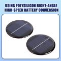 1/5/10pcs 6V 2W 70mA Solar Power 80MM DIY Mini Polycrystalline Silicon Solar Cell Module Circle Round Solar Panel Epoxy Board. 