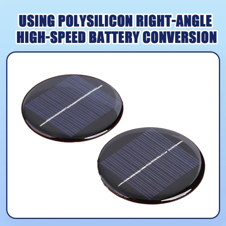 1/5/10pcs%206V%202W%2070mA%20Solar%20Power%2080MM%20DIY%20Mini%20Polycrystalline%20Silicon%20Solar%20Cell%20Module%20Circle%20Round%20Solar%20Panel%20Epoxy%20Board%20-%20Image%203