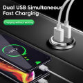 200W Dual USB Car Charger Pull Ring Fast Charging Car Phone Charger Adapter For Xiaomi Samsung Mini Car Charger. 