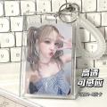 Acrylic  Photo Card Holder Anti-lost Keychain 3 Inch INS White Idol Protective Case Bag Bus Cards Sleeves Supplis. 