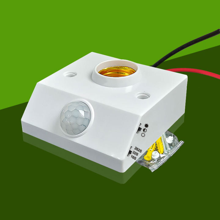 AC85-265V Automatic Human Body Infrared IR Sensor Lamp Holder LED Bulb Light E27 Base PIR Detector Wall Lamp Holder Socket