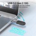 JEYI USB 3.2 to Type C OTG 10G Adapter; 36W Fast Charge Type C to USB 3.2 Converter; Male C to C 40Gbps Support Thunderbolt 3. 