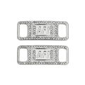 1Pair AF1 Diamond Shoe Charms Fashion Laces Buckle Quality Metal Shoelaces Decorations Chapa Air Force One Shoes Accessories.