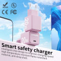 Pink 20W USB C Europe Plug Adapter for iPhone 14 14 Pro14 Pro Max 14 Plus13 12 11 XS XR X for Travel USBC Charger for Europe.