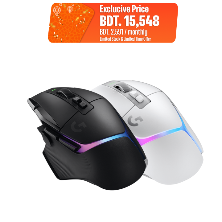 Logitech G502 X PLUS LIGHTSPEED Wireless RGB Gaming Mouse - Optical mouse with LIGHTFORCE hybrid switches, LIGHTSYNC RGB, HERO 25K gaming sensor, compatible with PC - macOS/Windows