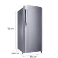 SAMSUNG RR20C2412S8 192 Litres Inverter Single Door Refrigerator Elegant Inox Silver. 