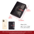 HUMERPAUL 100% Genuine Leather Mens Casual Wallet RFID Blocking Credit Card Holder with Zipper Coin Pocket Short Male Clutch Bag. 