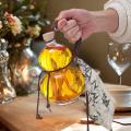 Transparent Gourd Shape High Borosilicate Glass Wine Bottle Heat-resistant Glass Empty Bottle With Lid Milk Tea Bottle Cold Brew. 