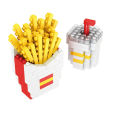 Mini Building Blocks Food Fast Food 3D Model Bricks DIY Burger Fries Wine Miniature Particle Puzzle Children Assembly Toy . 