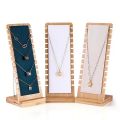New DIY Creative Bamboo Wooden Necklace Frame Fashion Jewelry Display Frame Bracelet Support Jewelry Display Props Colors. 