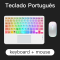 Backlit Keyboard With Touchpad Type For Wireless Multilingual And Multiple Colors Portable For Tablet iPad Pro Mini Air Phone.