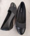 Whomen Official Mid Weg  Heel Closed Shoes For Black Color. 